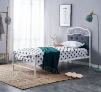 Dětská postel Fabrizia 90, šedá / bílá