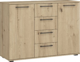 Modulární šatní systém FLEX - komoda KM-2, dub artisan