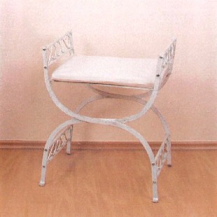 Kovová stolička bílá/zlatá
