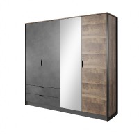 Šatní skříň DENAR 220, Dub Sand Grande / Matera