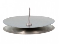 Svícen stolní hladký stříbrný d5/4cm