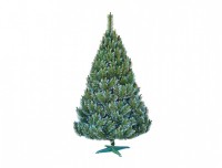 Stromek BOROVICE umělý vánoční s bílými konci + stojan 220cm