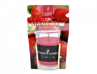 Svíčka ve skle FOR YOU Strawberry vonná 130g