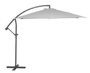 Slunečník FREE POLE o300cm - šedý