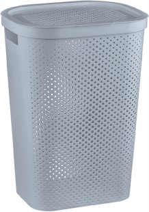 INFINITY DOTS 59L koš na prádlo - šedý