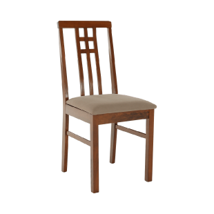 Jídelní židle SILAS, tmavý dub/látka krémová