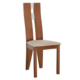 Dřevěná židle BONA, třešeň/látka béžová