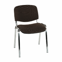 Konferenční židle  ISO, chrom + hnědá