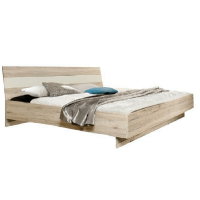 Manželská postel VALERIA 180x200 cm, dub pískový/bílá