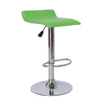 Barová židle, ekokůže zelená / chrom, LARIA