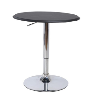 Barový stůl s nastavitelnou výškou, černá, BRANY