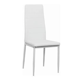 Židle, ekokůže bílá/kov bílá, COLETA