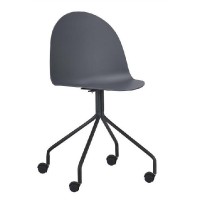 Kancelářská židle, tmavě šedá / černá, BRUNA