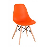 Židle, oranžová / buk, CINKLA 2 NEW
