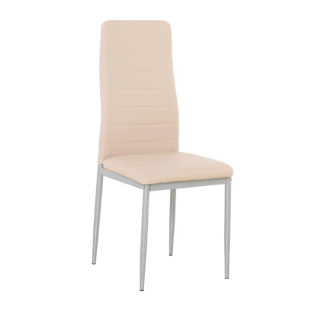 Židle, ekokůže pudrová růžová / šedý kov, COLETA NOVA