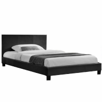 Manželská postel, černá, 180x200, NADIRA
