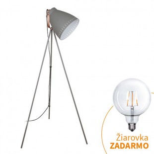 Stojací lampa, ocel + měď, šedá, TORINO WA001-G