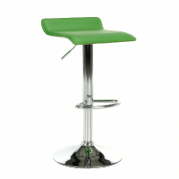Barová židle, ekokůže zelená / chrom, LARIA NEW