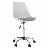 Kancelářská židle, bílá / šedá, DARISA