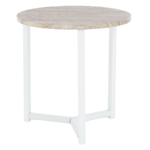 Příruční stolek, přírodní / bílá, CELINI