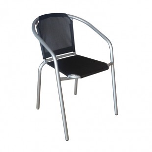 Židle, černá / stříbrná, KERTA