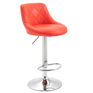 Barová židle, červená / chromová, MARID
