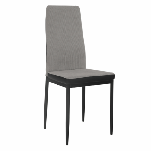 Jídelní židle, světlešedá /černá, ENRA