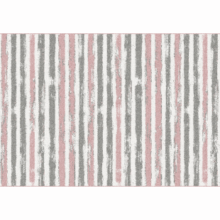 Koberec, růžová/šedá/bílá, 67x120, KARAN
