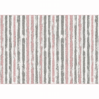 Koberec, růžová/šedá/bílá, 67x120, KARAN