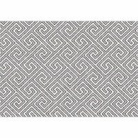 Koberec, bílá/šedá/vzor, 57x90, GADIR