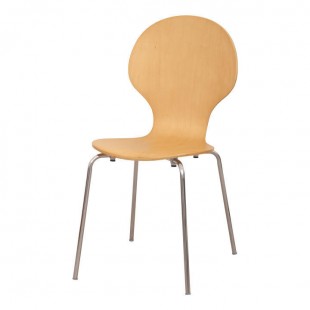 Jídelní židle MAUI NEW, dřevo přírodní/chrom
