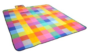 Pikniková deka barevné kostky 150 x 180 cm