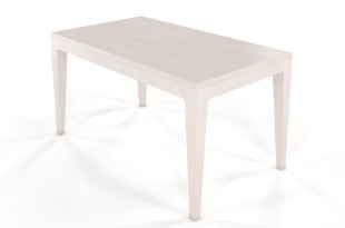 Rozkládací jídelní stůl Cortena 80x140-220cm, bílá, masiv buk