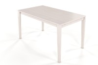 Rozkládací jídelní stůl Simpla 80x140-220cm, bílá, masiv buk