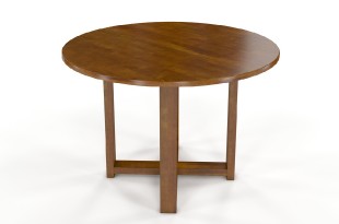 Kulatý jídelní stůl Rotunda 110cm, dub, masiv buk