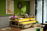 Dětská postel s výsuvnou přistýlkou DPV 003 + zásuvky