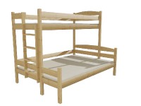 Patrová postel s rozšířeným spodním lůžkem PPS 001