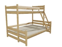 Patrová postel s rozšířeným spodním lůžkem PPS 004