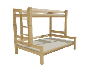 Patrová postel s rozšířeným spodním lůžkem 8X8 6B
