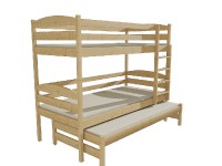 Patrová postel s výsuvnou přistýlkou PPV 016