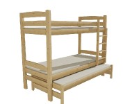 Patrová postel s výsuvnou přistýlkou PPV 017