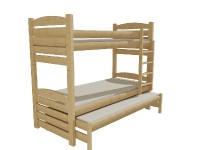 Patrová postel s výsuvnou přistýlkou PPV 022
