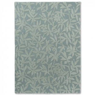Vlněný květinový koberec Laura Ashley Cleavers duck egg 80907 Brink & Campman
