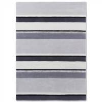 Pruhovaný moderní koberec Laura Ashley Eaton charcoal 81004 Brink & Campman