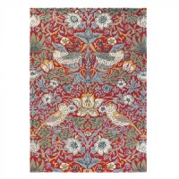 Luxusní květinový koberec Morris & Co Strawberry Thief crimson 027700 Brink & Campman